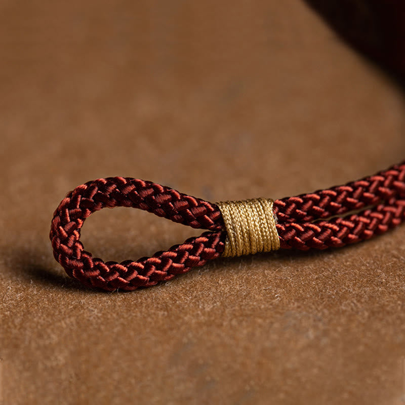 Buddha Stones 925 Srebro Sterling Ręcznie robione Chiński Zodiak Natal Budda Cyan Bodhi Nasiona Ochrona Pleciona Czerwona Bransoletka Sznurkowa