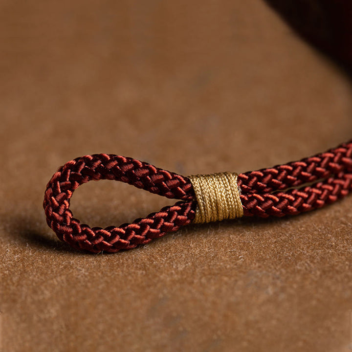 Buddha Stones 925 Srebro Sterling Ręcznie robione Chiński Zodiak Natal Budda Cyan Bodhi Nasiona Ochrona Pleciona Czerwona Bransoletka Sznurkowa