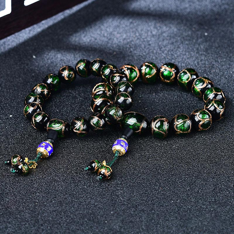 Bransoletka lecznicza z agatu tybetańskiego Dragon Vein