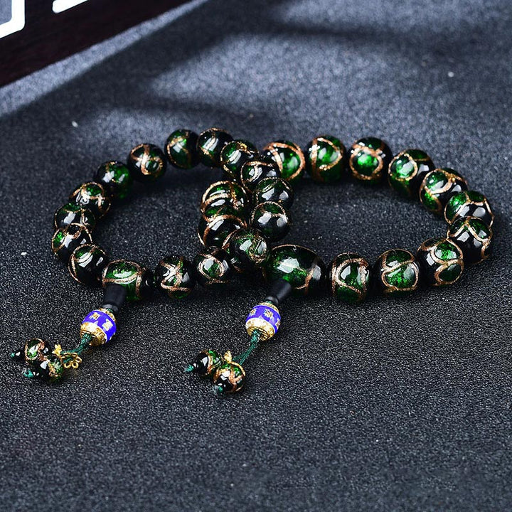 Bransoletka lecznicza z agatu tybetańskiego Dragon Vein