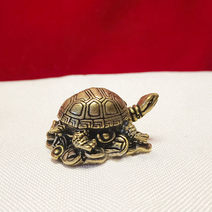 Buddha Stones Mini Mała Żaba Żółw Koi Ryba Ślimak Krab Miedź Bogactwo Dekoracja Domu