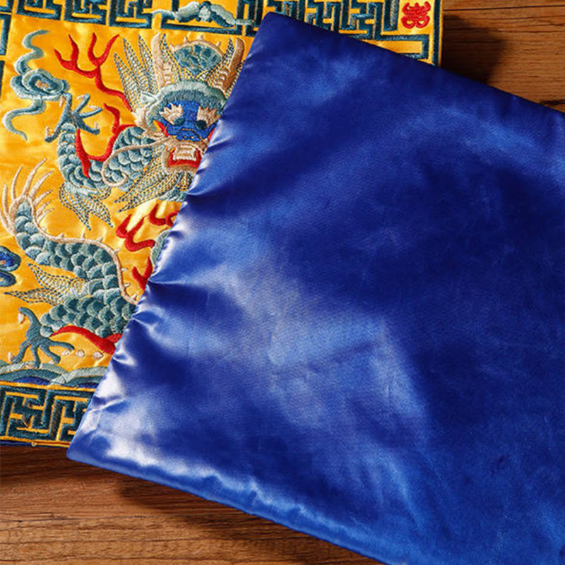 Buddha Stones Feniks Smok Kirin Haftowana Podkładka Pod Kubek Pod Kubek Pod Herbatę Kwadratowa Mata Pod Herbatę Kung Fu