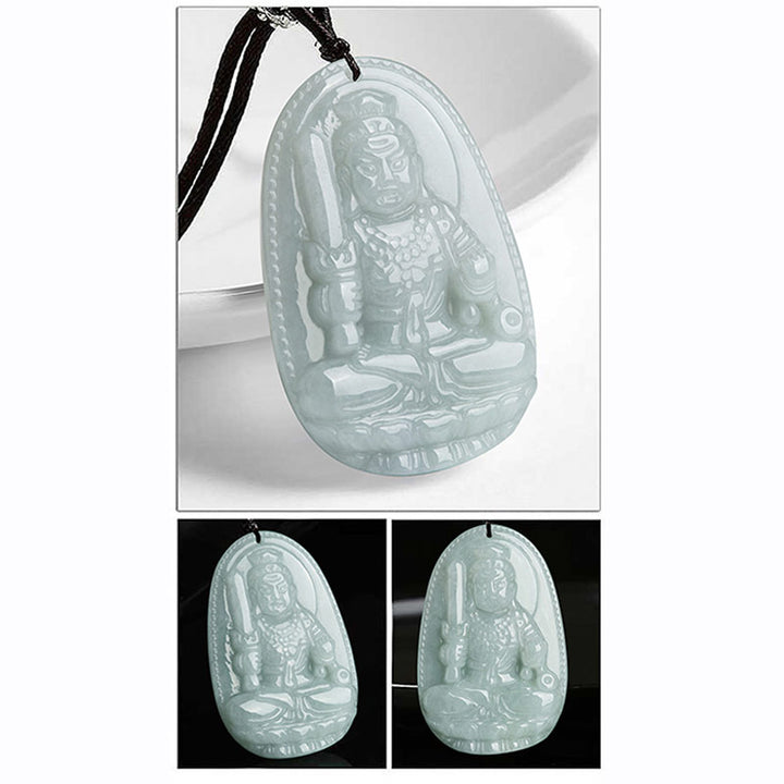 Buddha Stones Chiński Zodiak Natal Budda Jadeit Bogactwo Dobrobyt Naszyjnik Wisiorek - image 16
