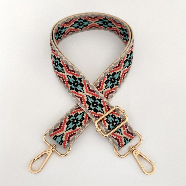 Wielokolorowe haftowane paski do toreb na ramię