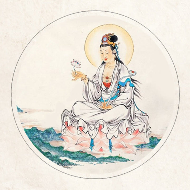 Buddha Stones Drewno hebanowe Palisander Budda Awalokiteśwara Om Mani Padme Hum Równowaga Car Key Chain Dekoracja