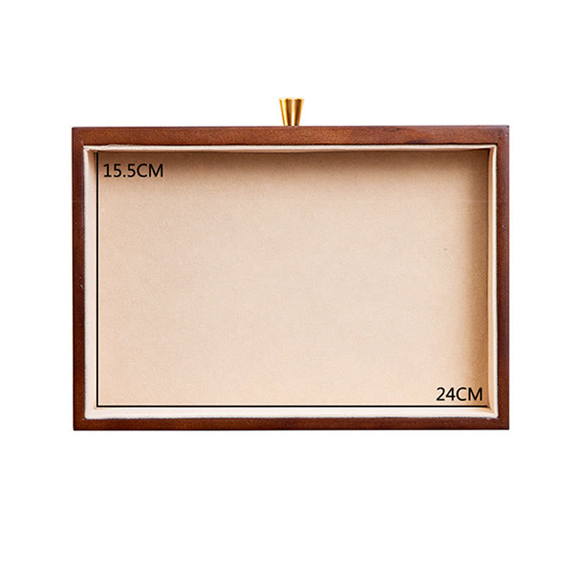 Buddha Stones Retro Solidne Drewniane Pudełko na Biżuterię Pudełko do Przechowywania Biżuterii Z Szufladą