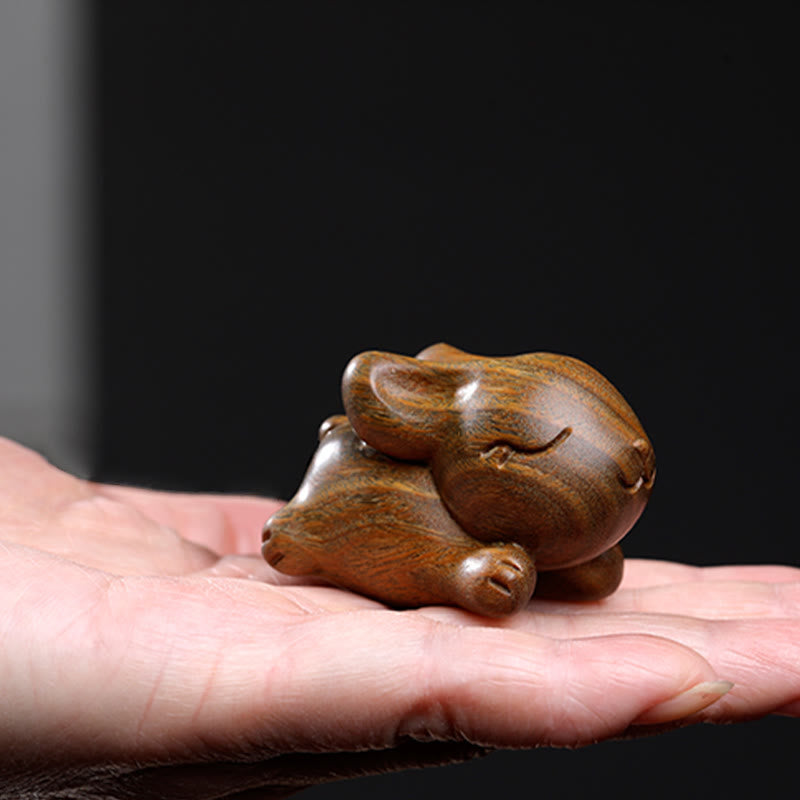 Buddha Stones Zielone Drzewo Sandałowe Małe Mini Słodkie Króliczki Króliczki Dekoracje Pokoju