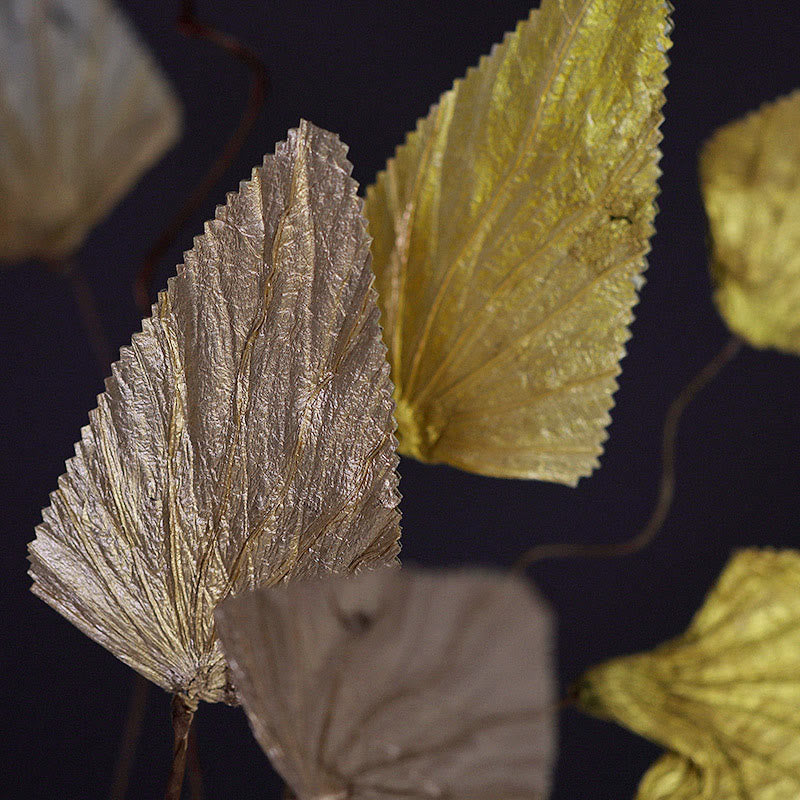 Naturalny suszony trójkątny bukiet z liści lotosu, ozdoby do dekoracji domu