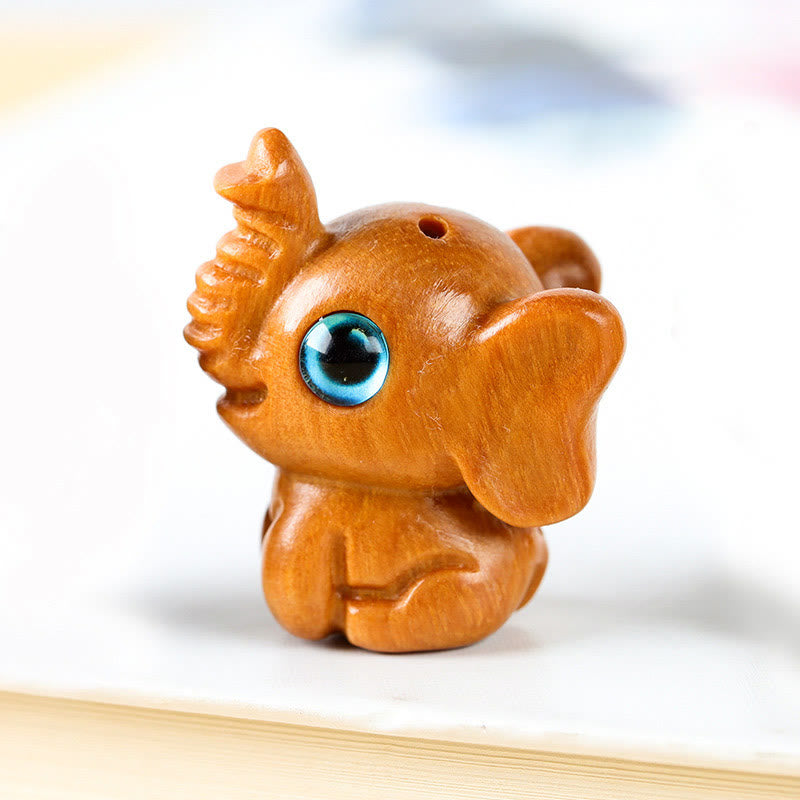 Buddha Stones sandałowe Małe liście Czerwone drzewo sandałowe Zielone drzewo sandałowe Szczęśliwy mini słoń rzeźbiony ochrona dekoracja