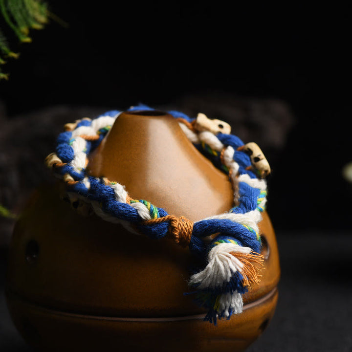 Buddha Stones Tybetańskie Zakiram Bogini Bogactwa Koraliki Grawerowane Ręcznie Bransoletka Szczęścia