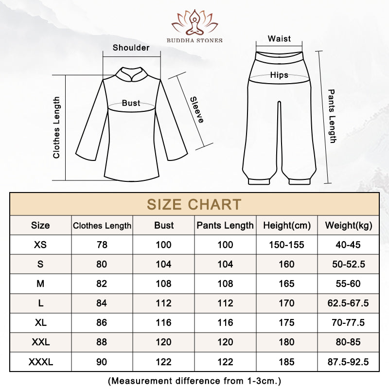 3-częściowy zestaw ubrań unisex do medytacji z malowaniem tuszem, duchową modlitwą, zen, tai chi, qigong