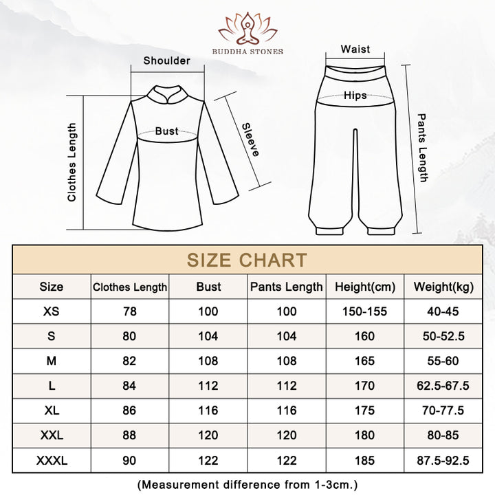 3-częściowy zestaw ubrań unisex do medytacji z malowaniem tuszem, duchową modlitwą, zen, tai chi, qigong