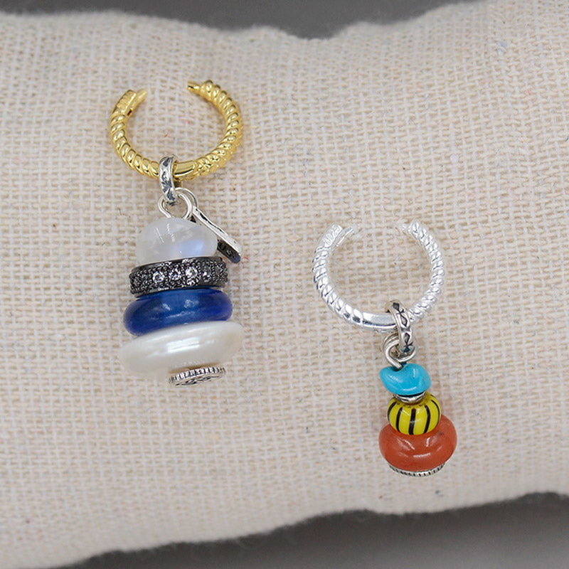 Buddha Stones Zen Cairn Labradorite Różne Kryształy Spokojny Wisiorek Naszyjnik - image 6