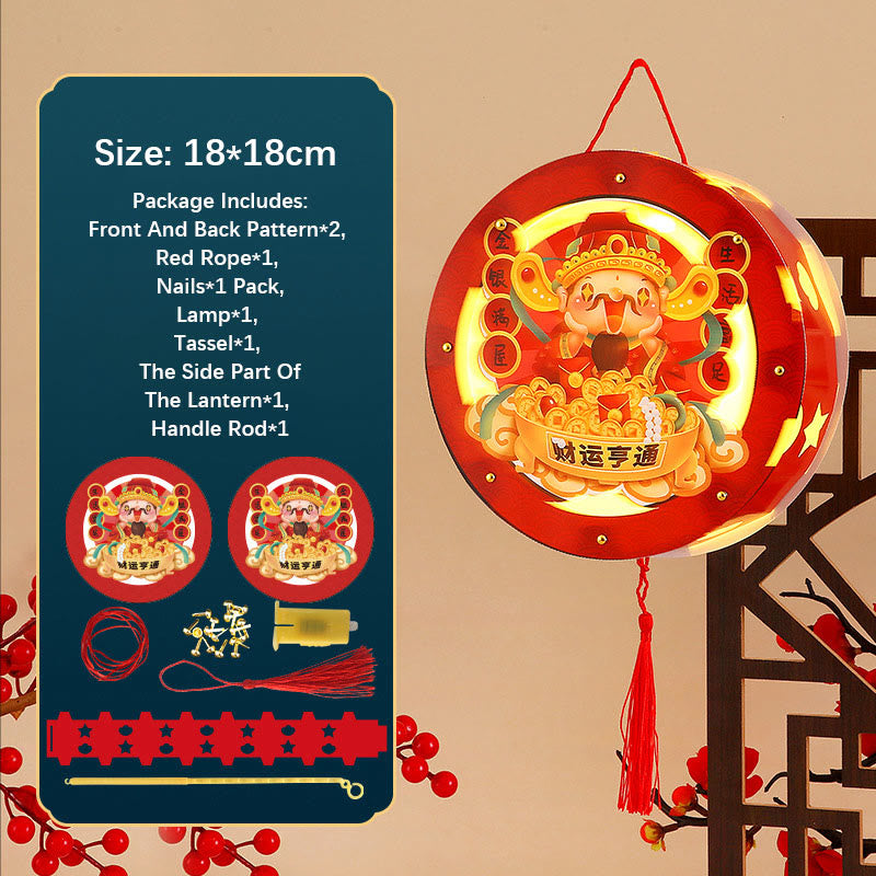 Buddha Stones DIY Powodzenia Uroczy Królik Papierowy Lampion Lampion Dekoracja Latarni Festiwalu Środka Jesieni