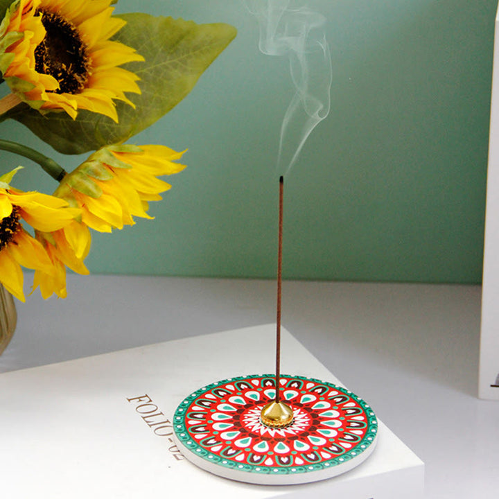 Buddha Stones Kolorowy Wzór Ceramiczny Błogosławieństwo Pałeczka Kadzidełka