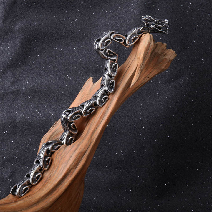 Bransoletka ze stali tytanowej Dragon Luck