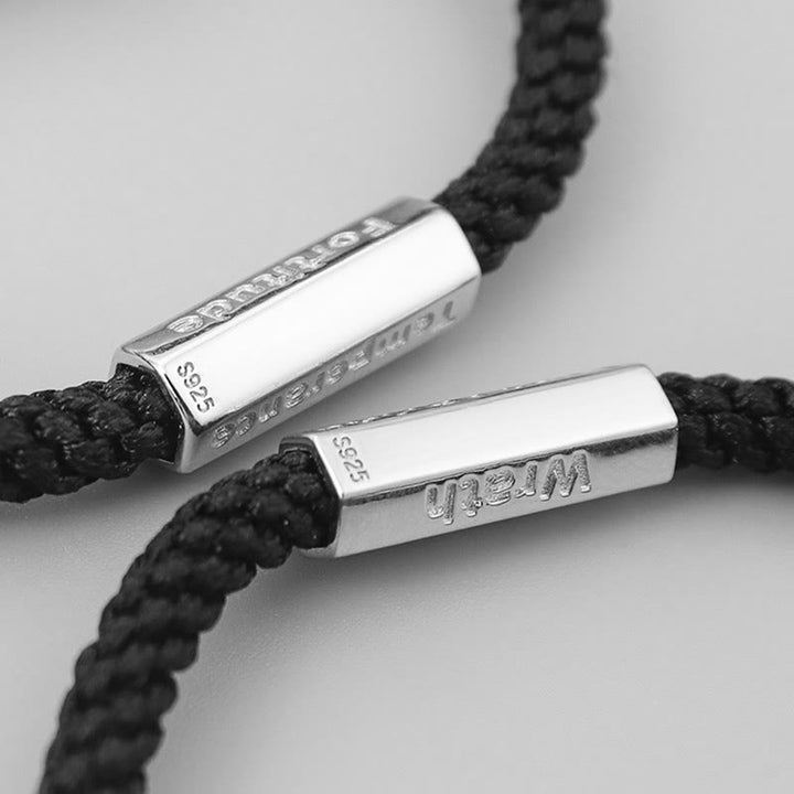 Bransoletka pleciona ze sznurka Siedem grzechów głównych Siedem cnót