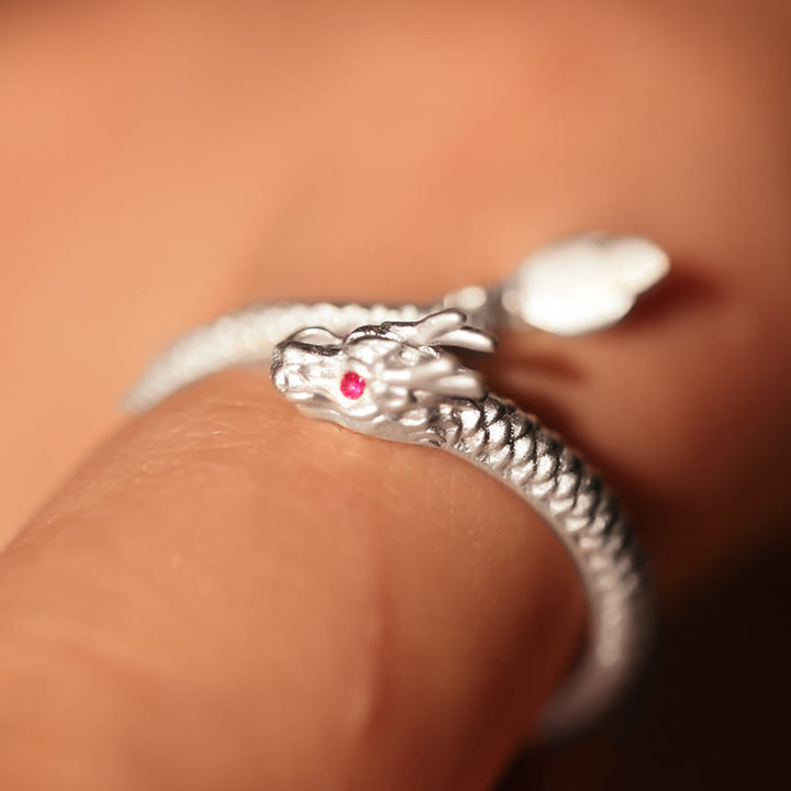 Buddha Stones 925 Srebro Sterling Vintage Rok Smoka Szczęście Ochrona Siła Regulowany Pierścień - image 15