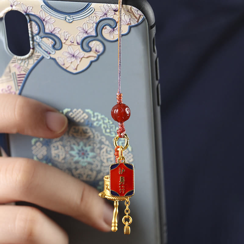 Buddha Stones Tybetańskie Om Mani Padme Hum Koło Modlitewne Amulet Urok Ochrona Telefon Wiszący Dekoracja