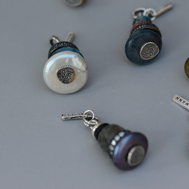 Buddha Stones Zen Cairn Labradorite Różne Kryształy Spokojny Wisiorek Naszyjnik - image 7