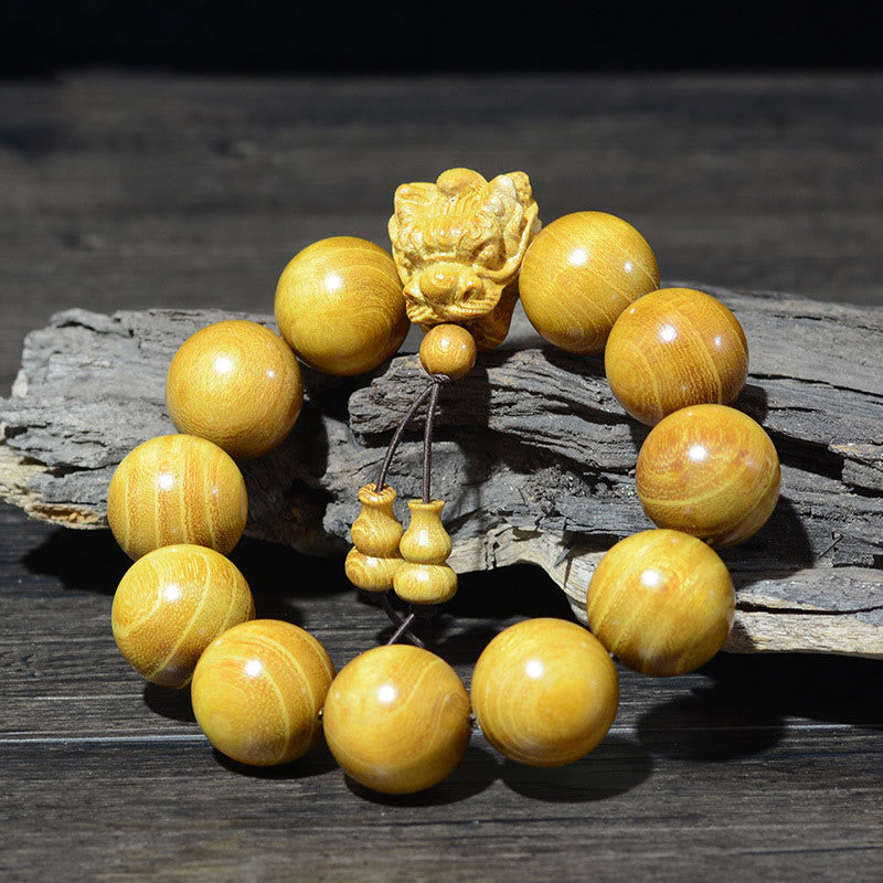 Buddha Stones, palisander, zielone drzewo sandałowe, małe liście, czerwone drzewo sandałowe, rzeźbiony smok, bransoletka ochronna