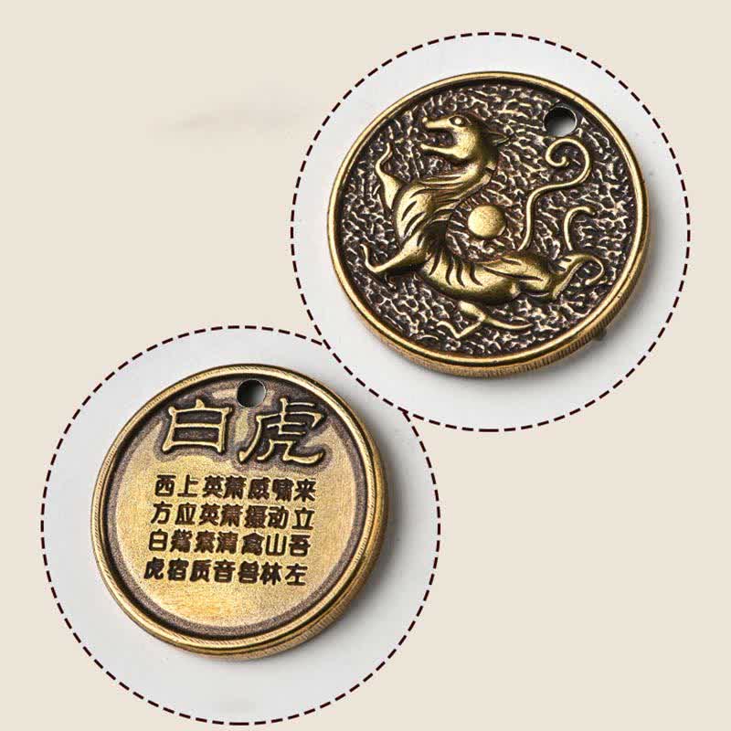 Buddha Stones Cztery symbole Błękitny Smok Biały Tygrys Cynobrowy Ptak Czarny Żółw Brelok