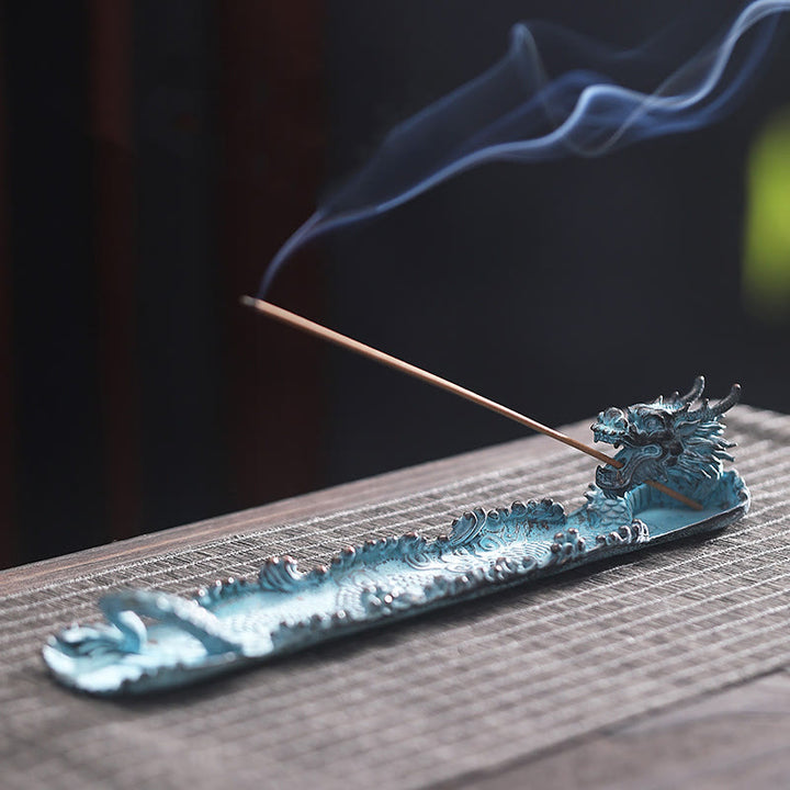 Buddha Stones Pomyślny Smok Siła Stop Kadzidło Palnik Dekoracja