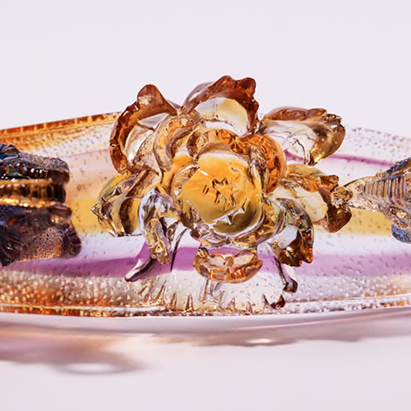 Ręcznie robiony kryształowy słoń Liuli Ruyi, dekoracja domu z kryształową podstawą