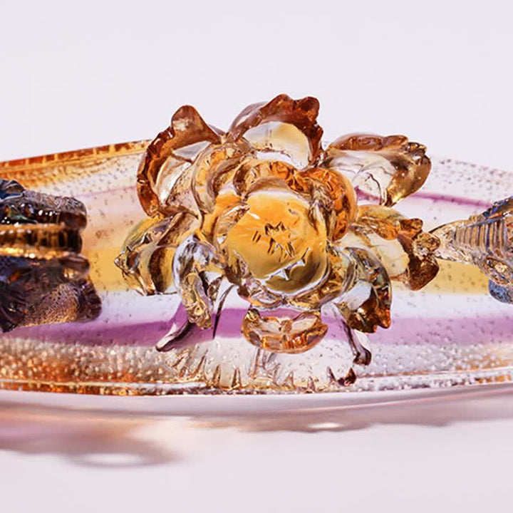 Ręcznie robiony kryształowy słoń Liuli Ruyi, dekoracja domu z kryształową podstawą