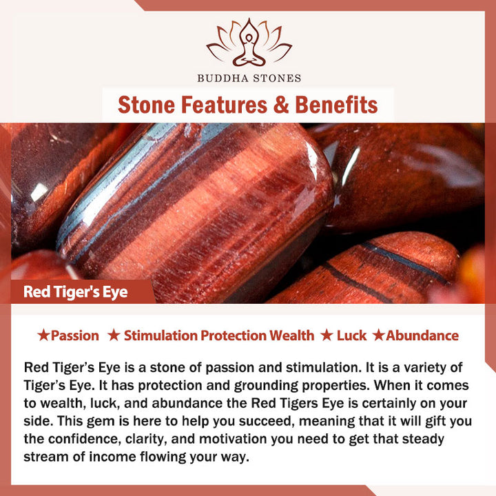 Buddha Stones Złe Oko Hematyt Tygrysie Oko Ochrona Bransoletka Koralikowa
