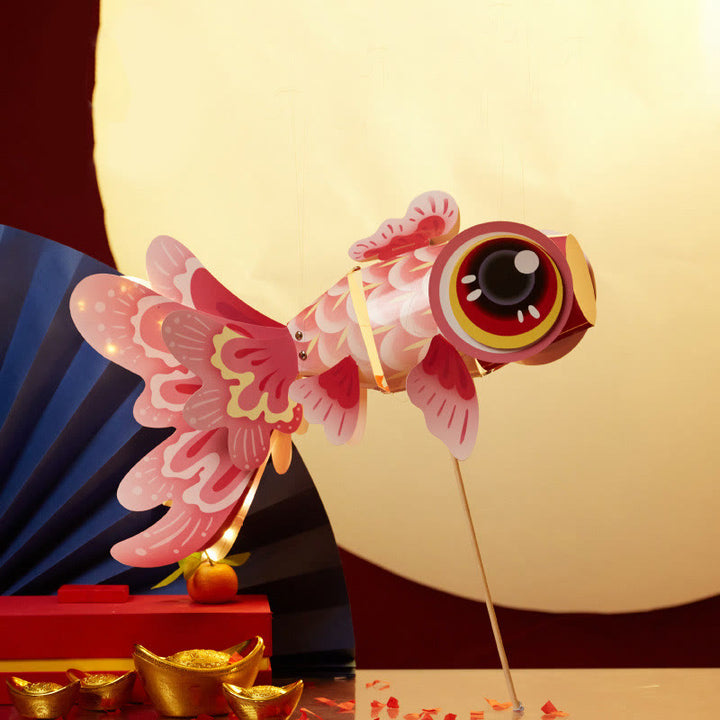 Buddha Stones DIY Fortuna Szczęście Ryba Koi Papierowa Lampa Latarnia Święto Środka Jesieni Dziecko Dzieci Dekoracja Latarni