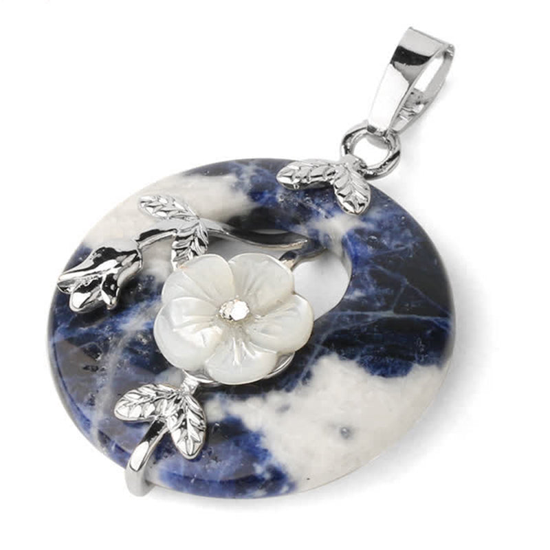 Buddha Stones Różne Kryształy Ametyst Zielony Awenturyn Kwiat Uzdrawiający Naszyjnik Wisiorek