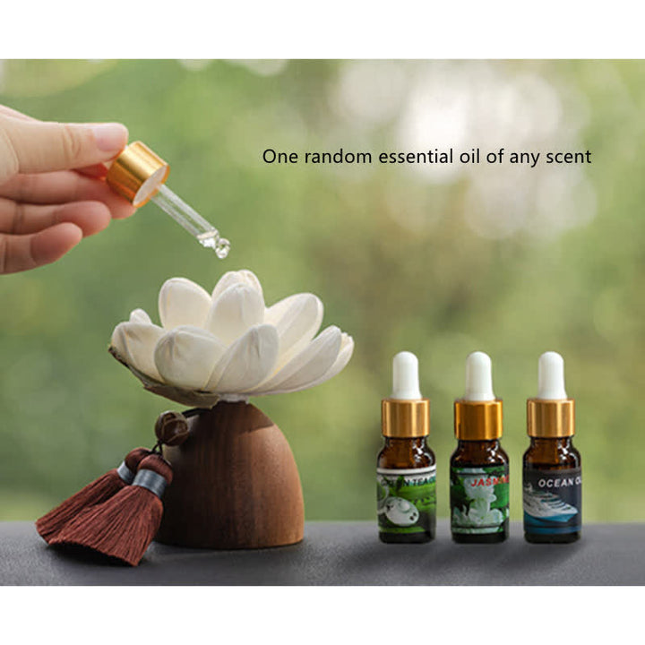 Czarny brzoskwiniowy kwiat Buddy uspokajające dekoracje