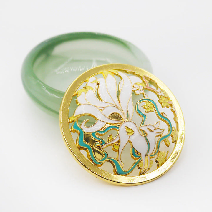 Buddha Stones Dziewięcioogoniasty Lis Liuli Kryształ Uzdrawiający Medytacja Kadzidło Palnik