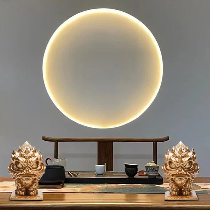 Buddha Stones Lwa Statua Siła Żywica Dekoracja Domu Biuro