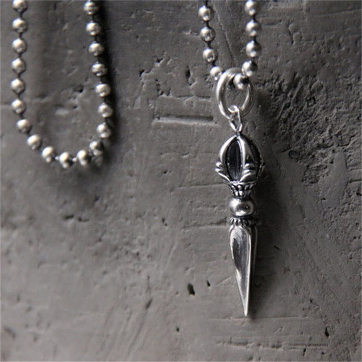 Buddha Stones 925 Srebro Sterlingowe Dorje Vajra Duchowa Moc Naszyjnik Wisiorek