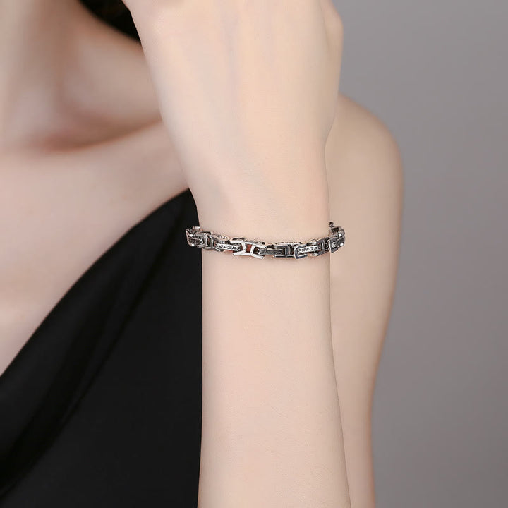 Buddha Stones Smok Om Mani Padme Hum Grawerowana Miedziana Bransoletka Szczęścia Sukcesu