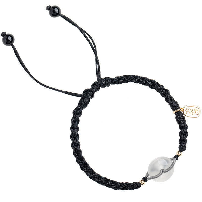 Bransoletka z okrągłym paskiem Peace Buckle z Buddha Stones i chalcedonem