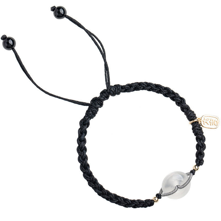 Bransoletka z okrągłym paskiem Peace Buckle z Buddha Stones i chalcedonem