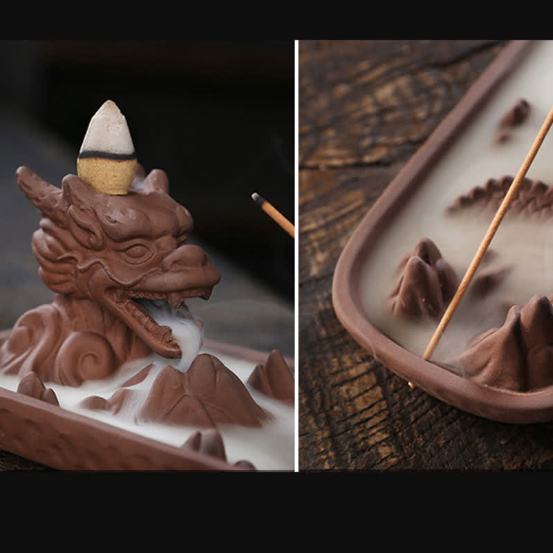 Buddha Stones Dragon Mountain Strength Ceramiczny palnik kadzidełkowy Dekoracja