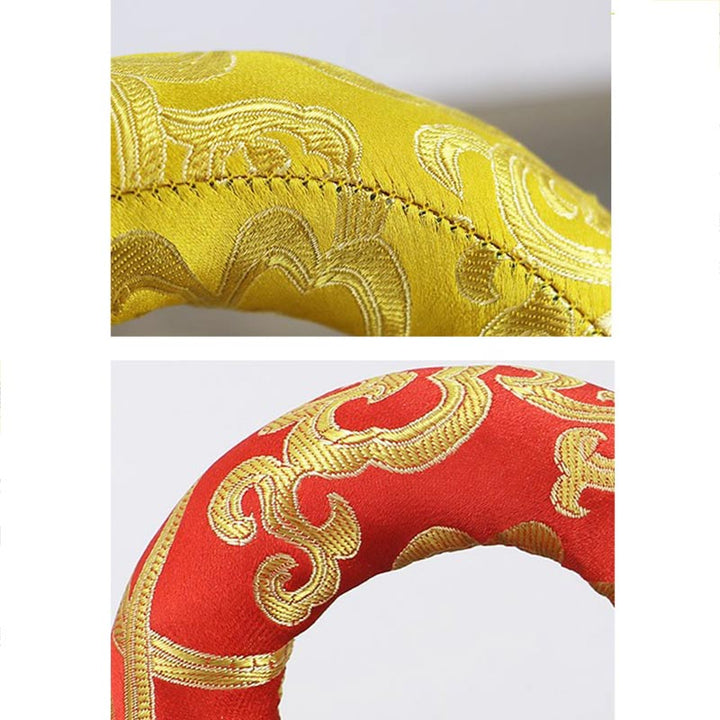 Buddha Stones Tybetańska misa śpiewająca Poduszka dekoracyjna rękodzieło