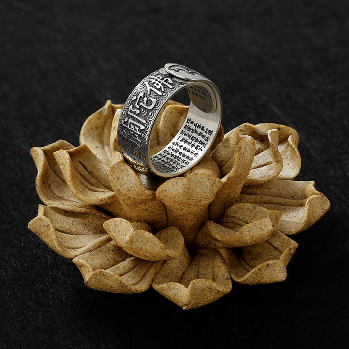 Buddha Stones Chiński Zodiak Natal Budda Bogactwo Szczęście Regulowany Pierścień