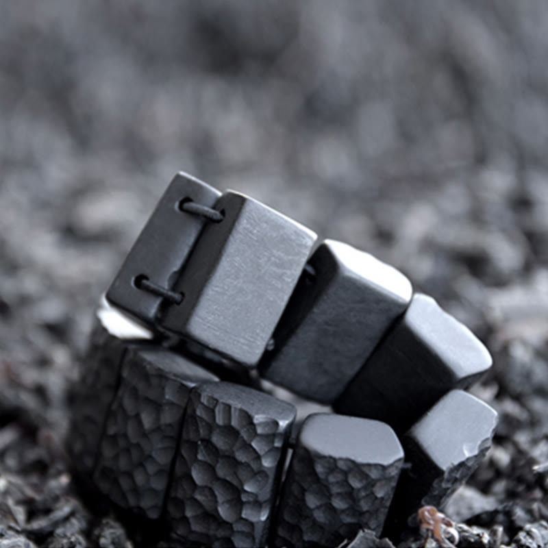 Bransoletka Buddha Stones Vintage Ebony Wood Texture Peace Couple