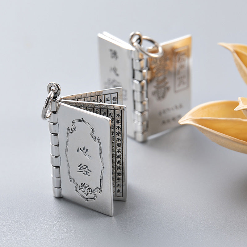 Buddha Stones 990 Srebro Sterling Sutra Serca Wielkie Współczucie Shurangama Mantra Lotus Vajra Naszyjnik Wisiorek Pokoju - image 14