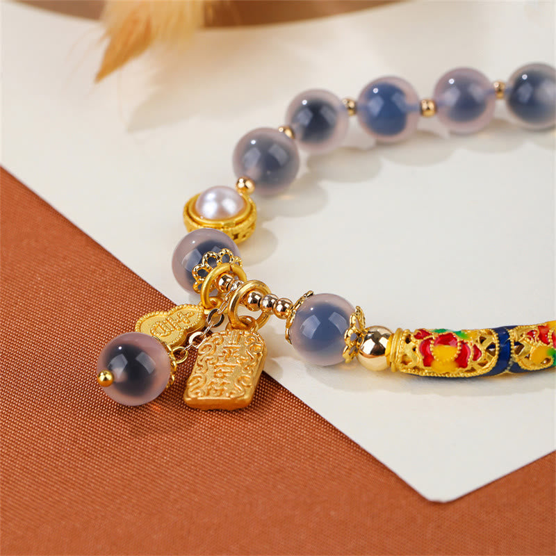 Bransoletka Buddha Stones Natural Blue Candy Amulet Strength