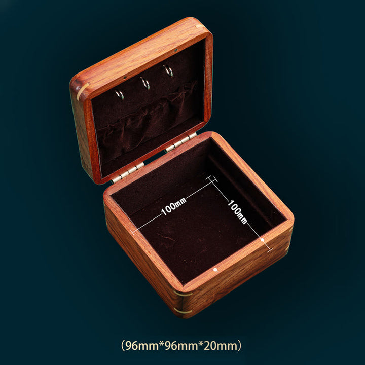 Antyczne pudełko do przechowywania biżuterii z liści kwiatów wykonane ręcznie z palisandru, drewniane pudełko na prezenty