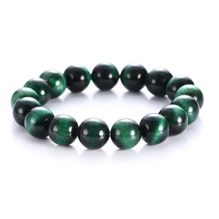Bransoletka wzmacniająca z Buddha Stones Natural Green Tiger Eye