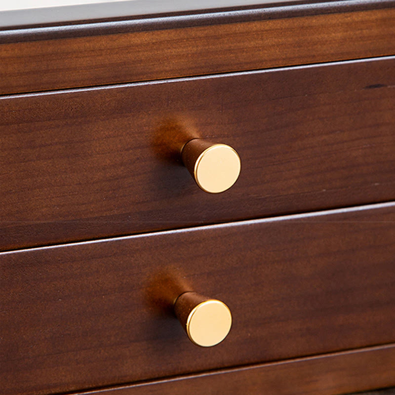 Buddha Stones Retro Solidne Drewniane Pudełko na Biżuterię Pudełko do Przechowywania Biżuterii Z Szufladą