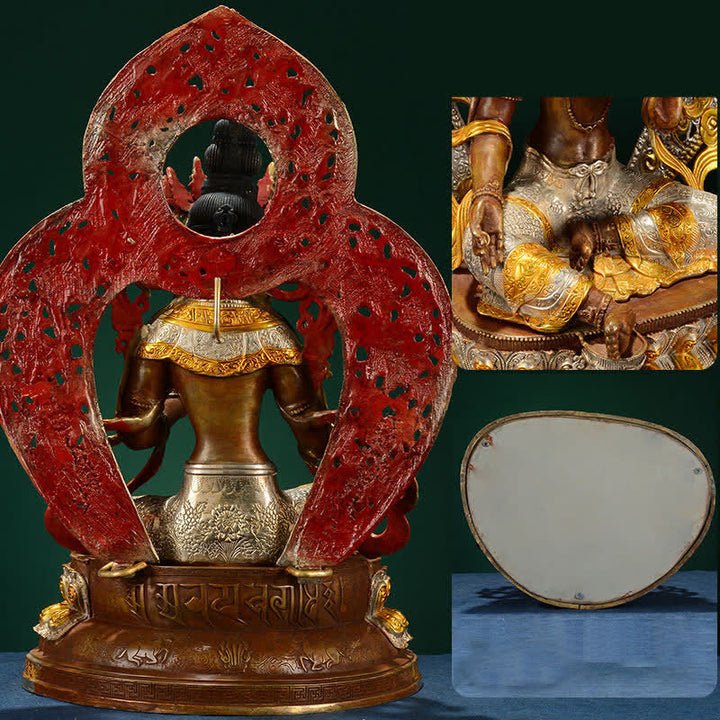 Bodhisattwa Zielona Tara Nadzieja Miedziana Statuetka Dekoracja