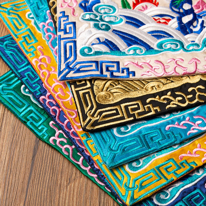 Buddha Stones Feniks Smok Kirin Haft Podkładka Pod Kubek Pod Kubek Herbaty Kung Fu Podkładka Pod Kubek Herbaty